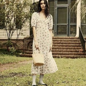 Doen Adobe Dress in Fluer De Rosette Floral Print Medium